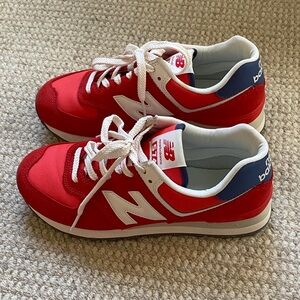 Red new balance sneakers size 7